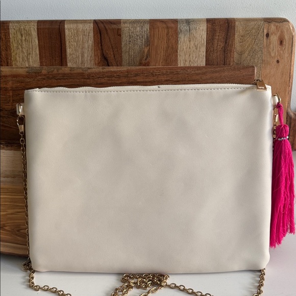 Embroidered Multicolor Floral Clutch Cross Body Bag - Picture 2 of 7